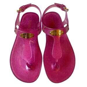 Michael Michael Kors Plate Jelly French Pink Sandals‎ Size 6 NWT